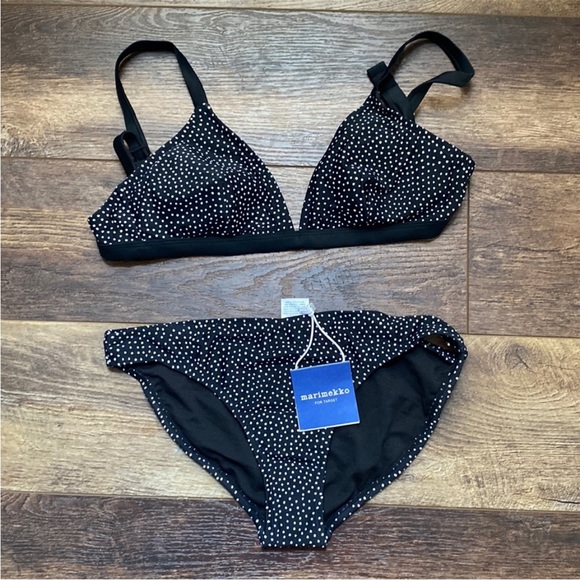 Marimekko Swim Marimekko For Target Bikini In Black And White Polka